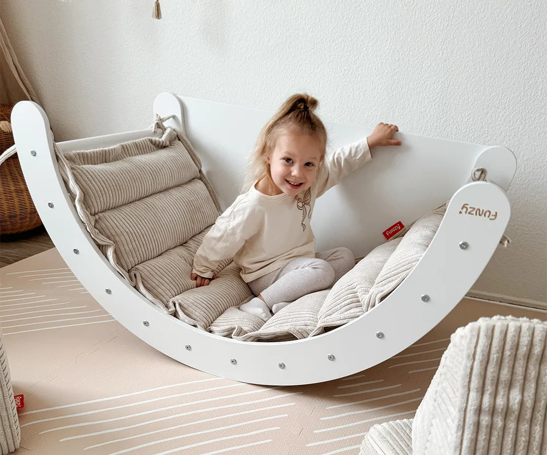 Ensemble arche d'escalade et coussin