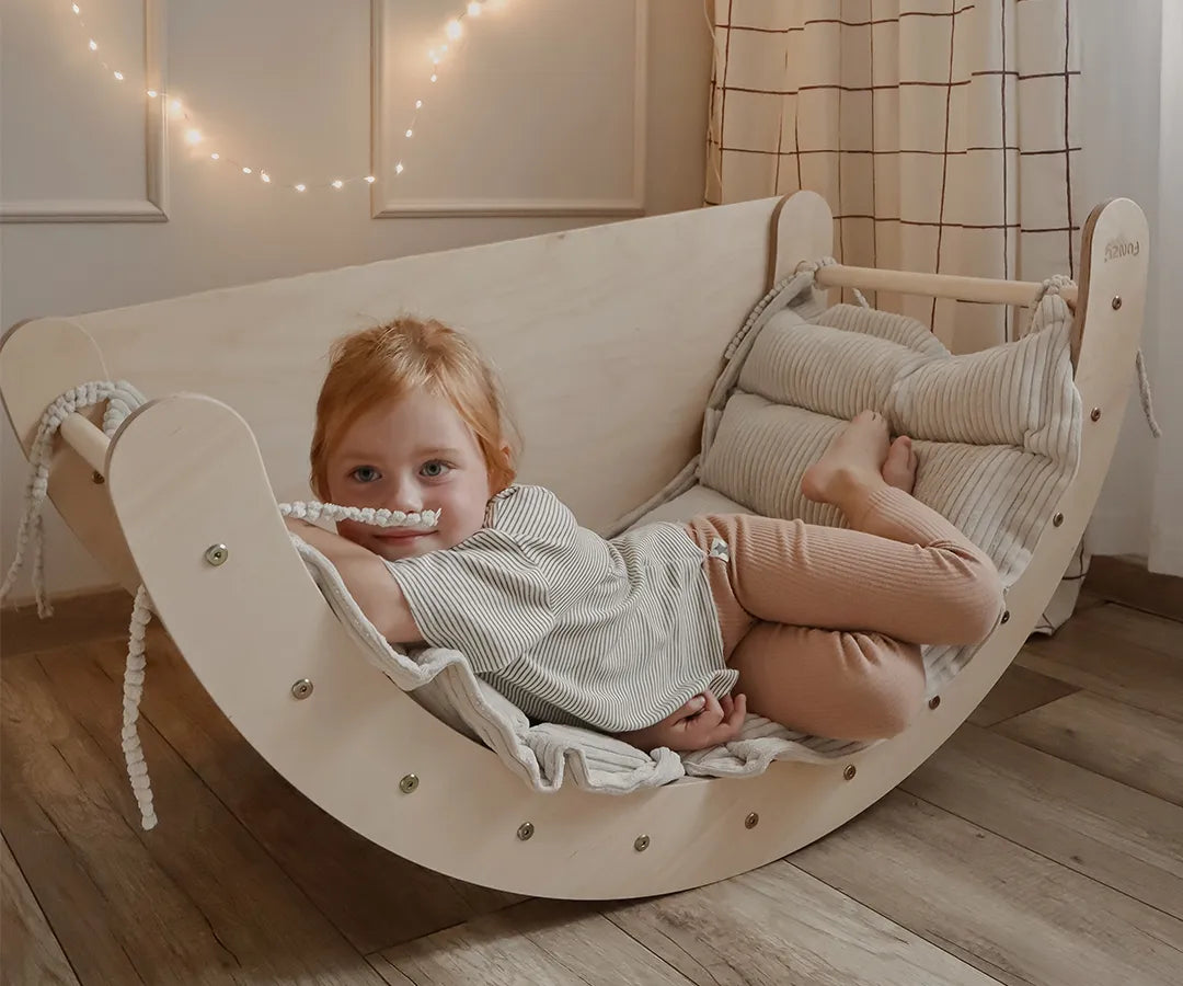 Ensemble arche d'escalade et coussin