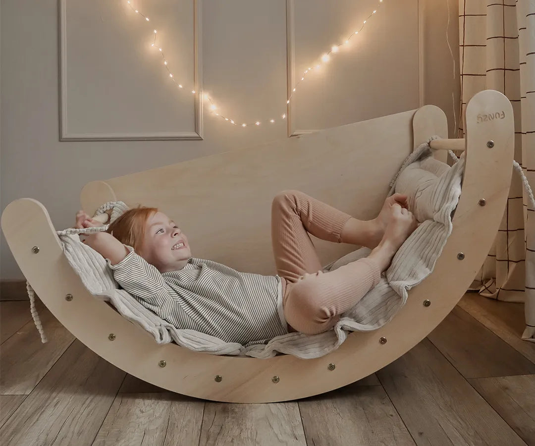 Ensemble arche d'escalade et coussin